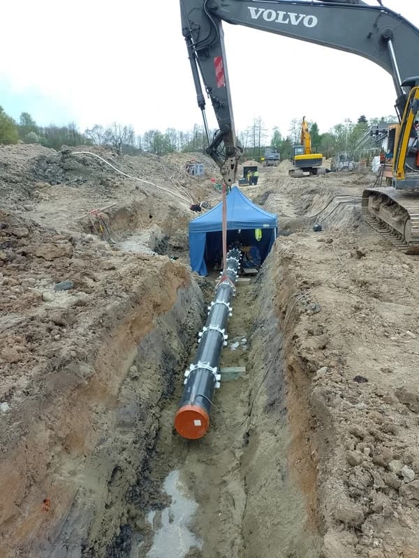 Widok z lotu ptaka stacja gazowa